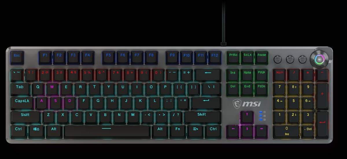 Msi Clavier Gaming GK310  SWITCH  TVD RGB Rouge