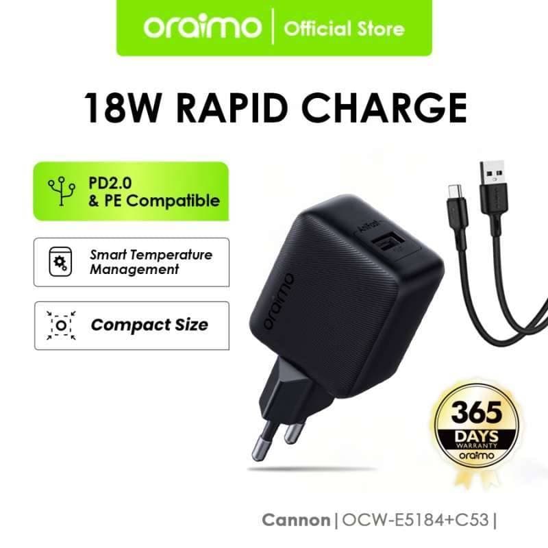 Oraimo Chargeur 18W Type C Ocw-5183E-C53